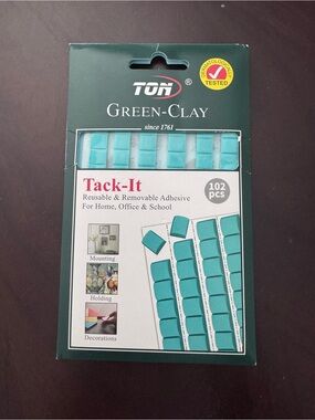 TON Green-Clay Tack-It Reusable Adhesive - Teal